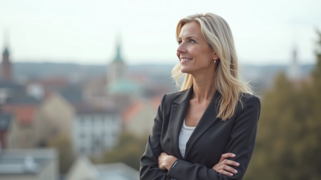 Mature professional reflecting outdoors in Tallinn with Baltic Sea view